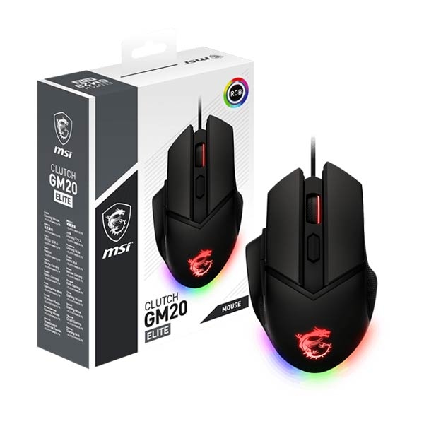 MSI CLUTCH GM20 ELITE Gaming Mouse Black