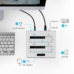 ORICO 6828US3-C Aluminum 2.5" & 3.5" SATA HDD Docking station