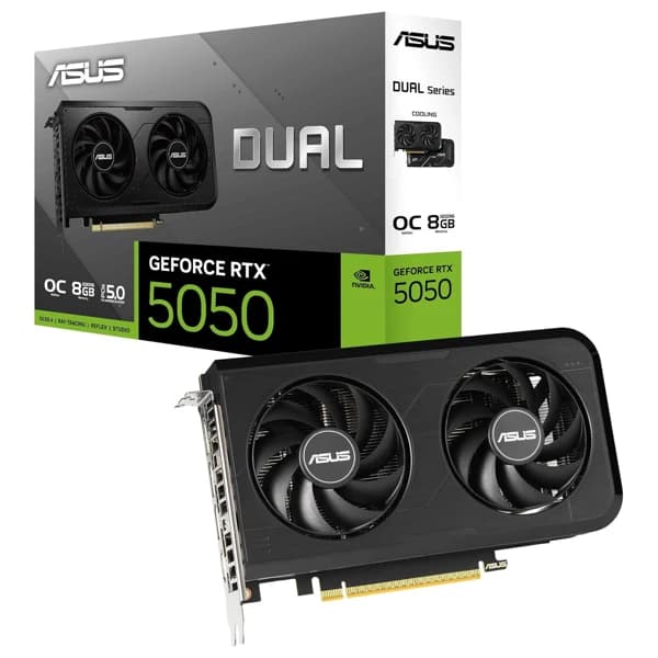 ASUS Dual GeForce RTX 5050 8GB GDDR6 OC Edition 90YV0N73-MVAA00