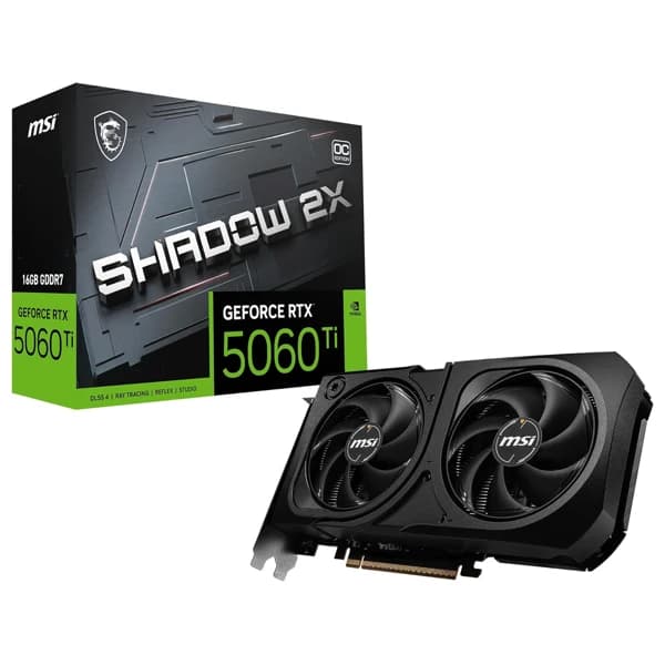 MSI GeForce RTX 5060 Ti 16G GDDR7 Shadow 2X OC Plus