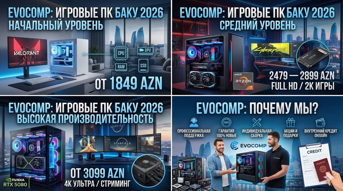 Цены на сборку игрового компьютера в Баку