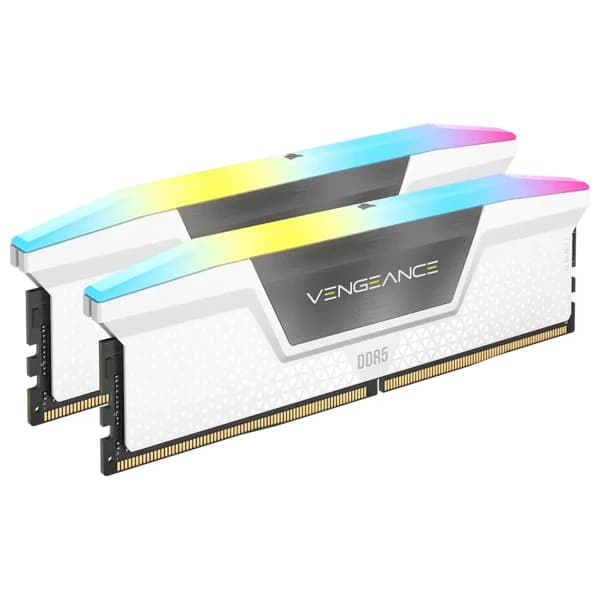 Corsair Vengeance RGB 32GB (2x16GB) DDR5 6400MHz CL36 White PC RAM