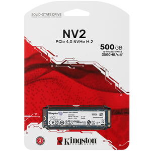 Kingston 500GB NV2 PCIe 4.0 NVMe SSD SNV2S/500G