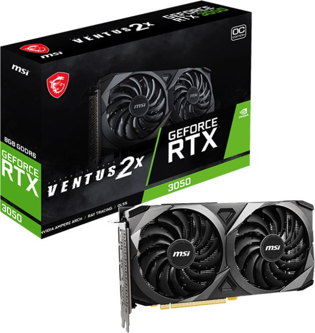 MSI Geforce RTX 3050 Ventus 2X 8GB OC GDDR6