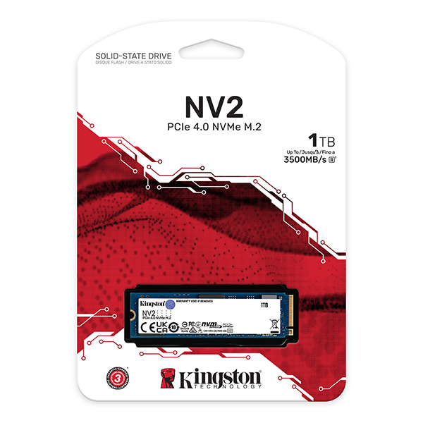 Kingston 1TB NV2 PCIe 4.0 NVMe SSD SNV2S/1000G